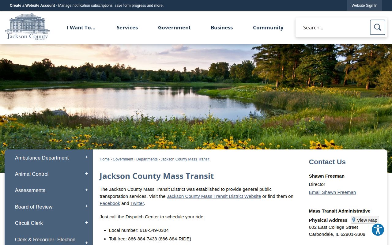 Transportation after a Jackson County Jail release